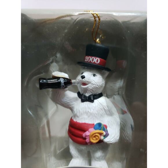 2000 Coca-Cola Christmas Ornament Trim A Tree Collection Polar Bear Cavanagh U72 - Picture 2 of 5